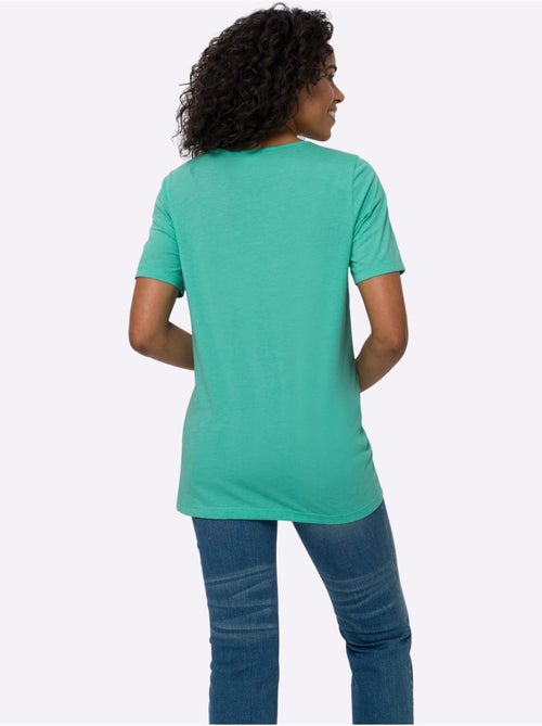 T-shirt Long Jolie Coupe Longue Moderne - Taille Standard - Moda Vilona - Kiabi