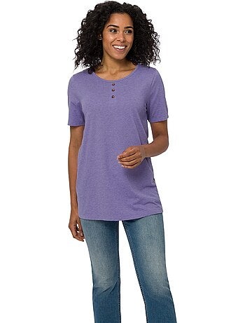 T-shirt Long Jolie Coupe Longue Moderne - Taille Standard - Moda Vilona