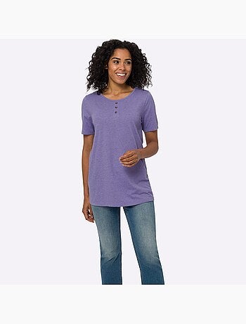 T-shirt Long Jolie Coupe Longue Moderne - Taille Standard - Moda Vilona