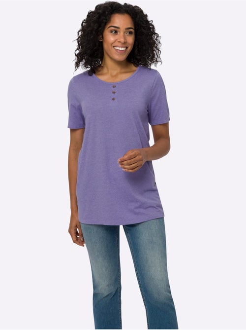 T-shirt Long Jolie Coupe Longue Moderne - Taille Standard - Moda Vilona - Kiabi