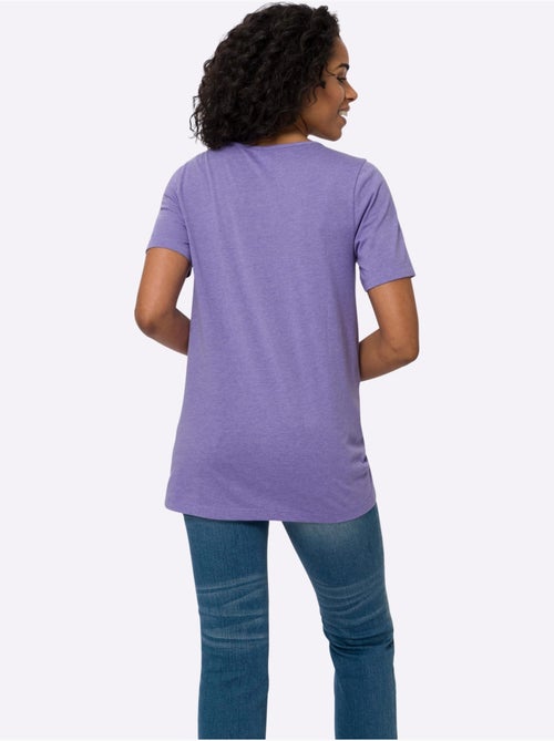 T-shirt Long Jolie Coupe Longue Moderne - Taille Standard - Moda Vilona - Kiabi