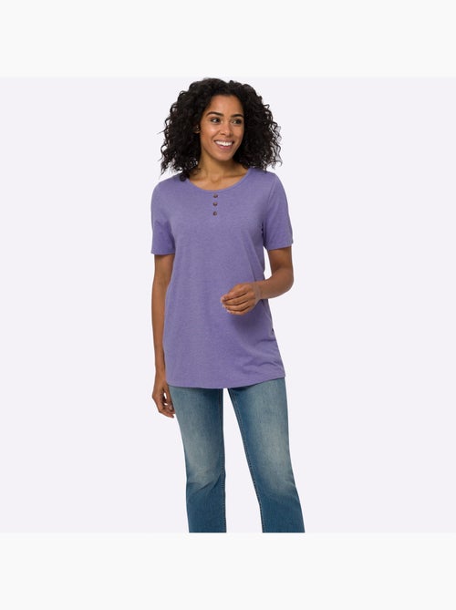 T-shirt Long Jolie Coupe Longue Moderne - Taille Standard - Moda Vilona - Kiabi