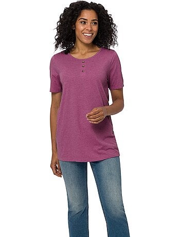 T-shirt Long Jolie Coupe Longue Moderne - Taille Standard - Moda Vilona