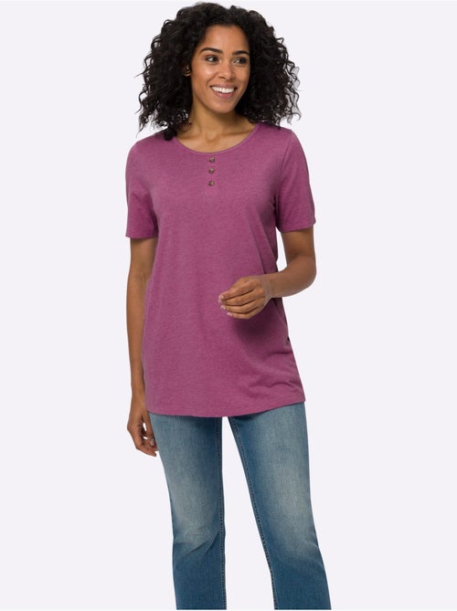 T-shirt Long Jolie Coupe Longue Moderne - Taille Standard - Moda Vilona - Kiabi