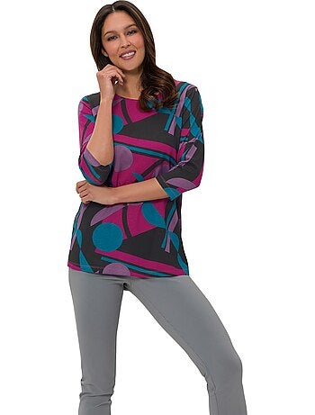 T-shirt Long Jolie Coupe Longue Moderne - Taille Standard - Moda Vilona