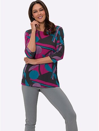 T-shirt Long Jolie Coupe Longue Moderne - Taille Standard - Moda Vilona