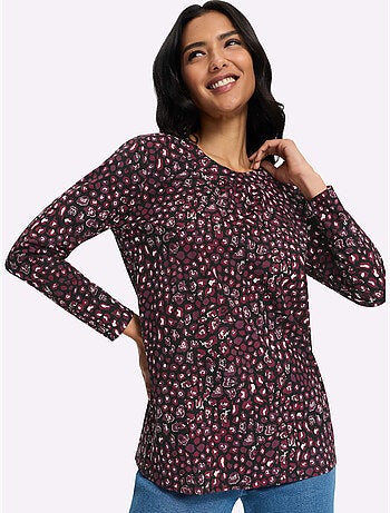 T-shirt long jolie coupe longue moderne - taille standard - moda vilona