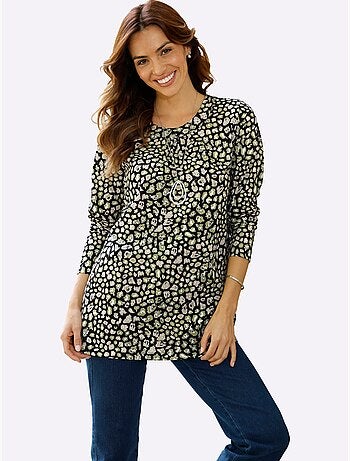 T-shirt long jolie coupe longue moderne - taille standard - moda vilona