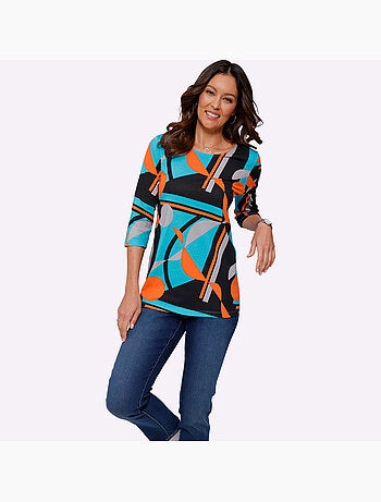 T-shirt Long Jolie Coupe Longue Moderne - Taille Standard - Moda Vilona