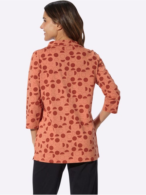 T-shirt Long Large Col Montant Avec Coulisse - Taille Standard - Moda Vilona - Kiabi