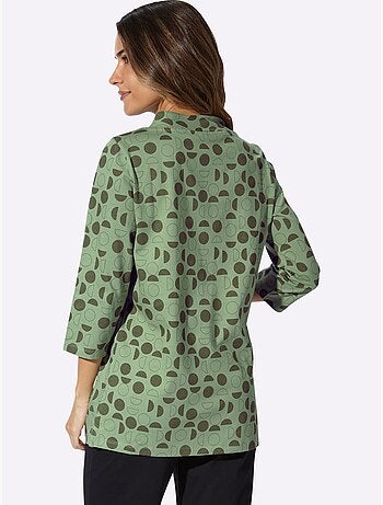 T-shirt long large col montant avec coulisse - taille standard - moda vilona