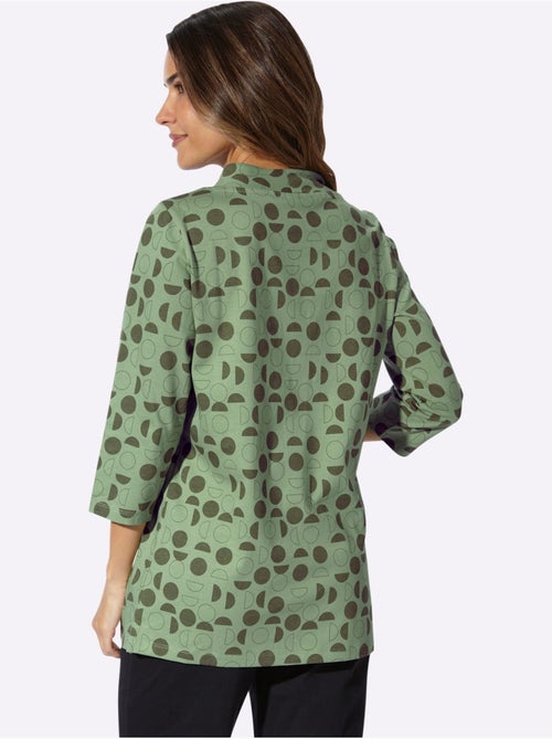T-shirt Long Large Col Montant Avec Coulisse - Taille Standard - Moda Vilona - Kiabi