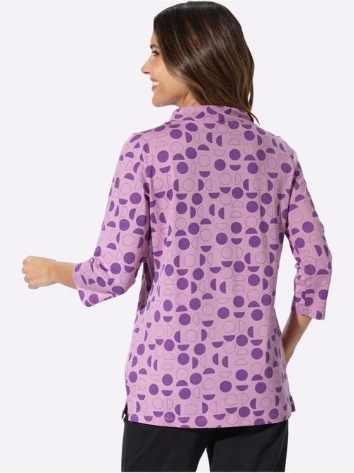 T-shirt Long Large Col Montant Avec Coulisse - Taille Standard - Moda Vilona - Kiabi