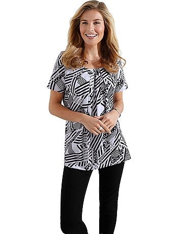 T-shirt Long Longueur Amovible - Taille Standard - Moda Vilona