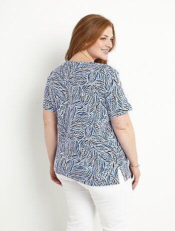 T-shirt long manches courtes col rond