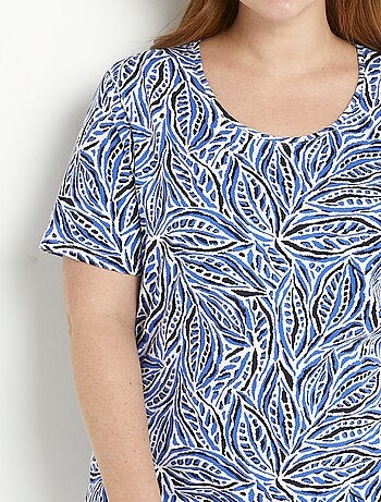 T-shirt long manches courtes col rond