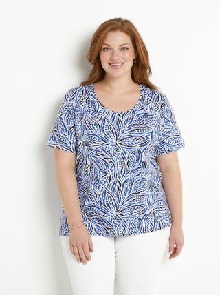 T-shirt long manches courtes col rond