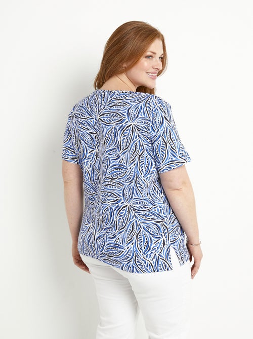 T-shirt long manches courtes col rond - Kiabi
