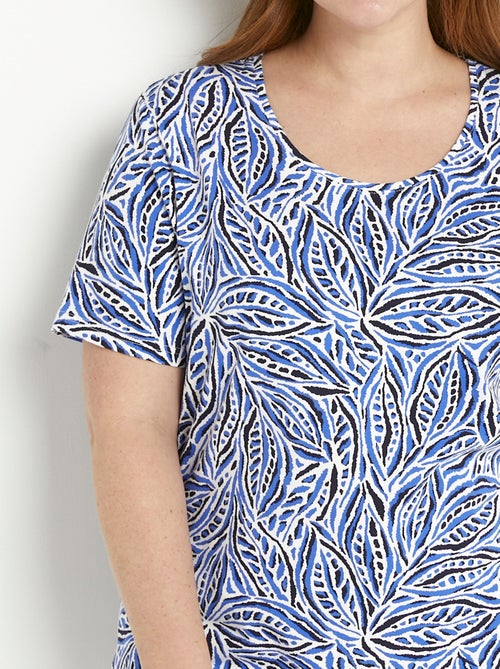 T-shirt long manches courtes col rond - Kiabi