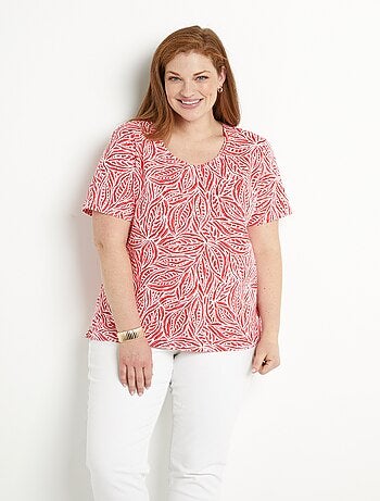 T-shirt long manches courtes col rond