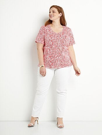 T-shirt long manches courtes col rond