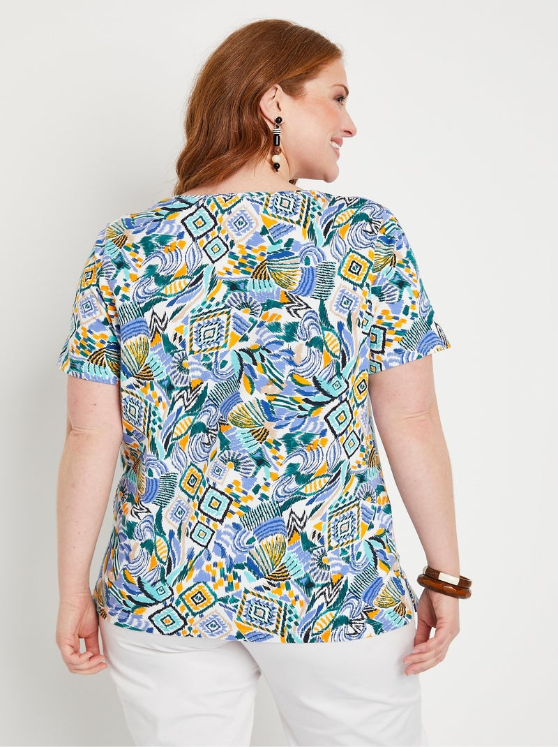 T-shirt long manches courtes Multicolore - Kiabi