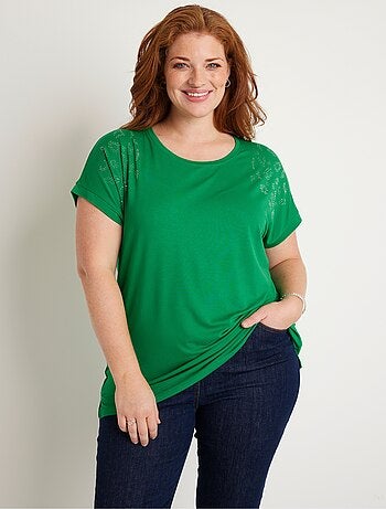 T-shirt long manches courtes uni