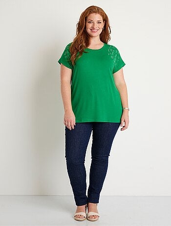 T-shirt long manches courtes uni