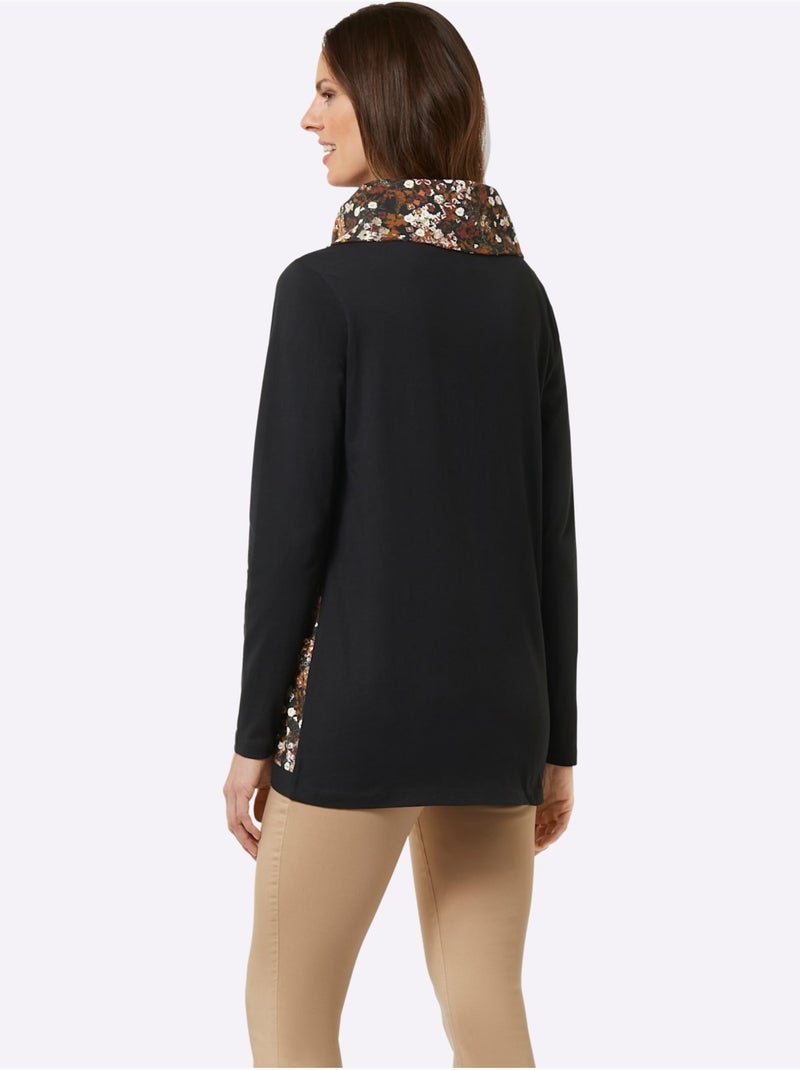 T-shirt long modèle affinant - taille standard - witt Noir - Kiabi