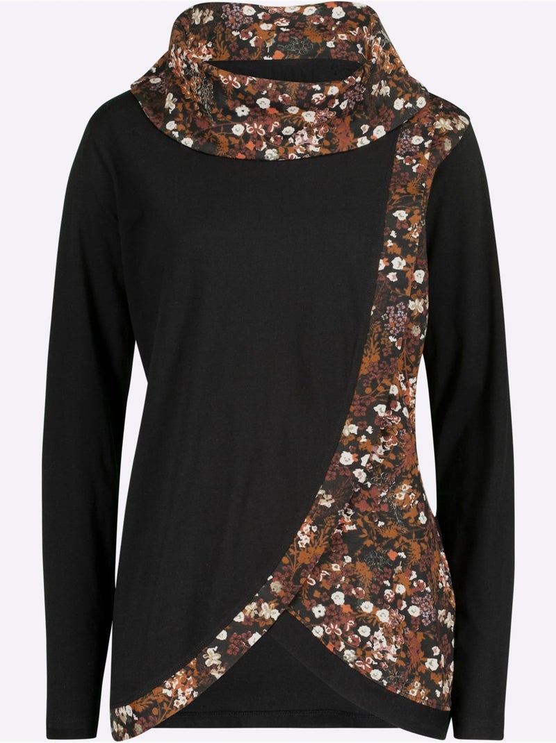 T-shirt long modèle affinant - taille standard - witt Noir - Kiabi