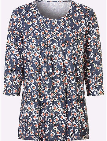 T-shirt Long Plis Décoratifs - Taille Standard - Moda Vilona