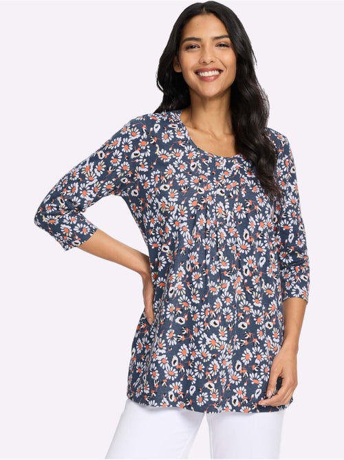 T-shirt Long Plis Décoratifs - Taille Standard - Moda Vilona - Kiabi T-shirt Long Plis Décoratifs - Taille Standard - Moda Vilona - Kiabi