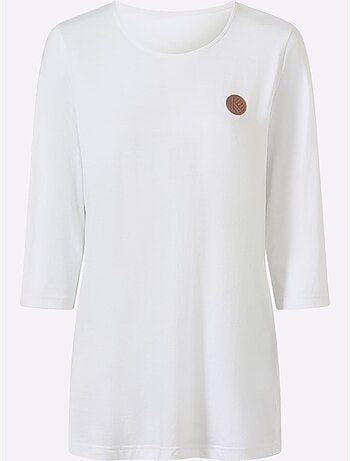T-shirt Long Pur Coton - Taille Standard - Moda Vilona