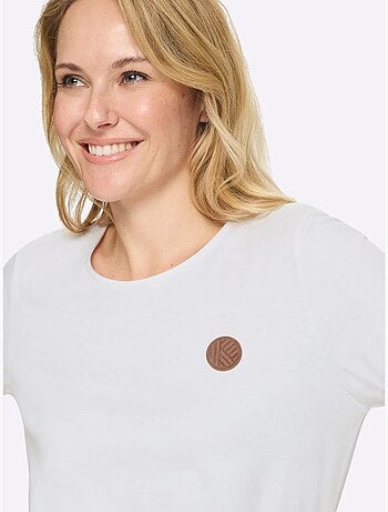 T-shirt Long Pur Coton - Taille Standard - Moda Vilona