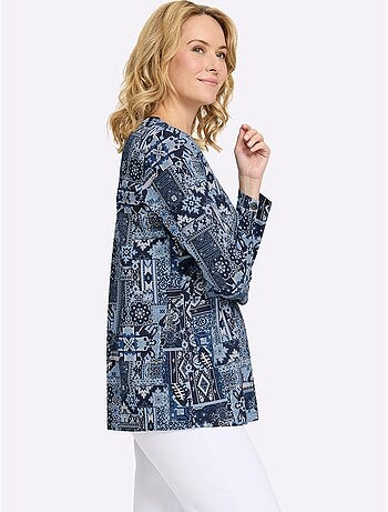 T-shirt Long Pur Coton - Taille Standard - Moda Vilona