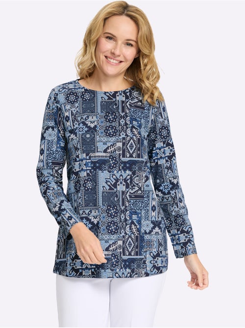 T-shirt Long Pur Coton - Taille Standard - Moda Vilona - Kiabi