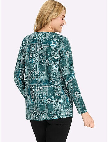 T-shirt Long Pur Coton - Taille Standard - Moda Vilona