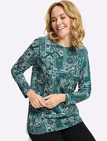 T-shirt Long Pur Coton - Taille Standard - Moda Vilona