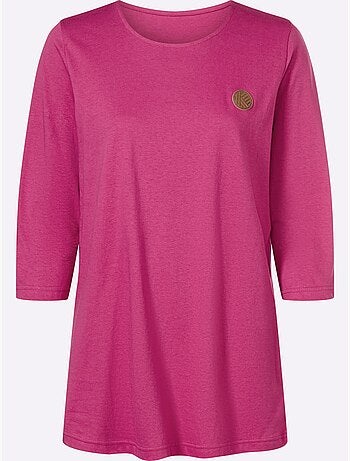 T-shirt Long Pur Coton - Taille Standard - Moda Vilona