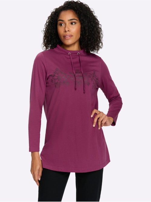 T-shirt long pur coton - taille standard - moda vilona - Kiabi T-shirt long pur coton - taille standard - moda vilona - Kiabi