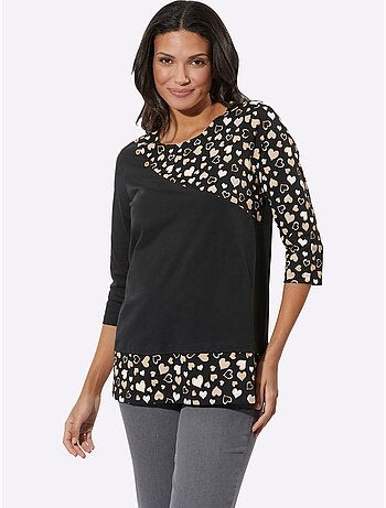 T-shirt Long Pur Coton - Taille Standard - Moda Vilona