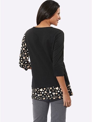 T-shirt Long Pur Coton - Taille Standard - Moda Vilona