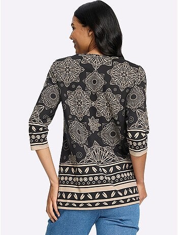 T-shirt Long Pur Coton - Taille Standard - Moda Vilona