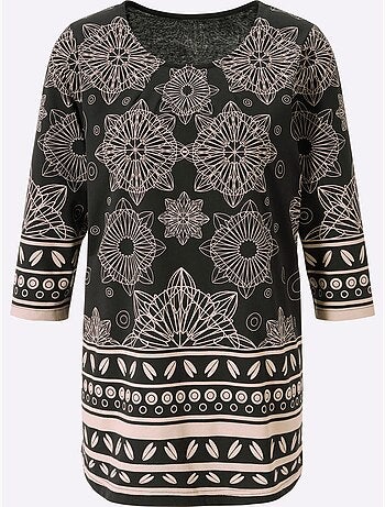T-shirt Long Pur Coton - Taille Standard - Moda Vilona