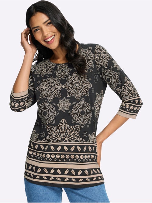T-shirt Long Pur Coton - Taille Standard - Moda Vilona - Kiabi