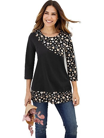 T-shirt Long Pur Coton - Taille Standard - Moda Vilona