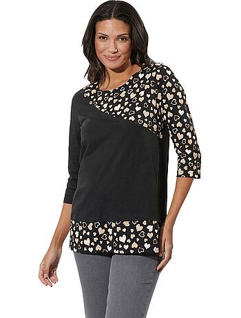 T-shirt Long Pur Coton - Taille Standard - Moda Vilona