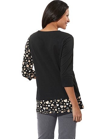 T-shirt Long Pur Coton - Taille Standard - Moda Vilona