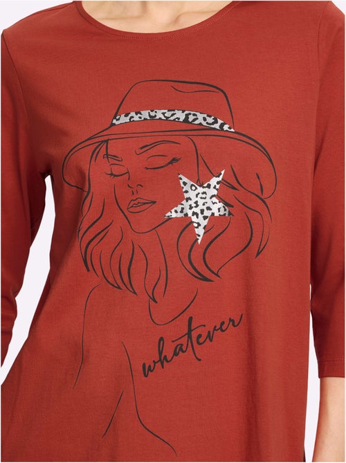 T-shirt long pur coton - taille standard - moda vilona - Kiabi T-shirt long pur coton - taille standard - moda vilona - Kiabi