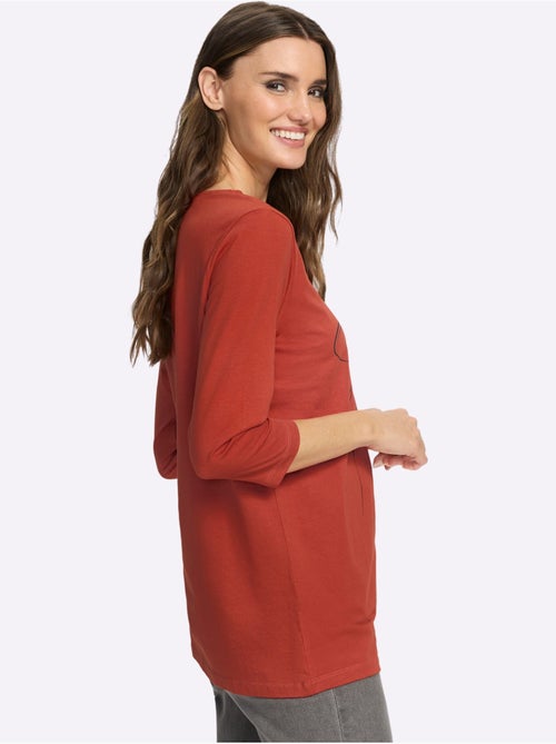 T-shirt long pur coton - taille standard - moda vilona - Kiabi T-shirt long pur coton - taille standard - moda vilona - Kiabi